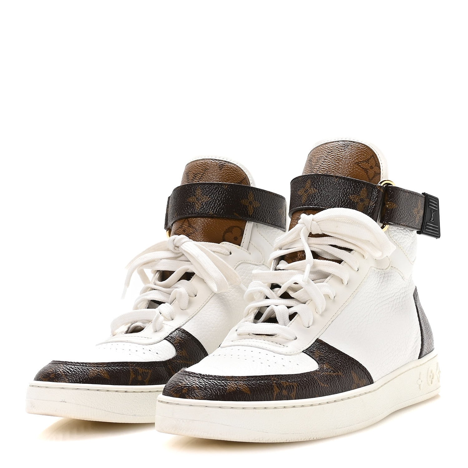 Grained Calfskin Monogram Boombox Sneaker Boots 39 White £¨ Direct shipment via from wholesalehk.shop