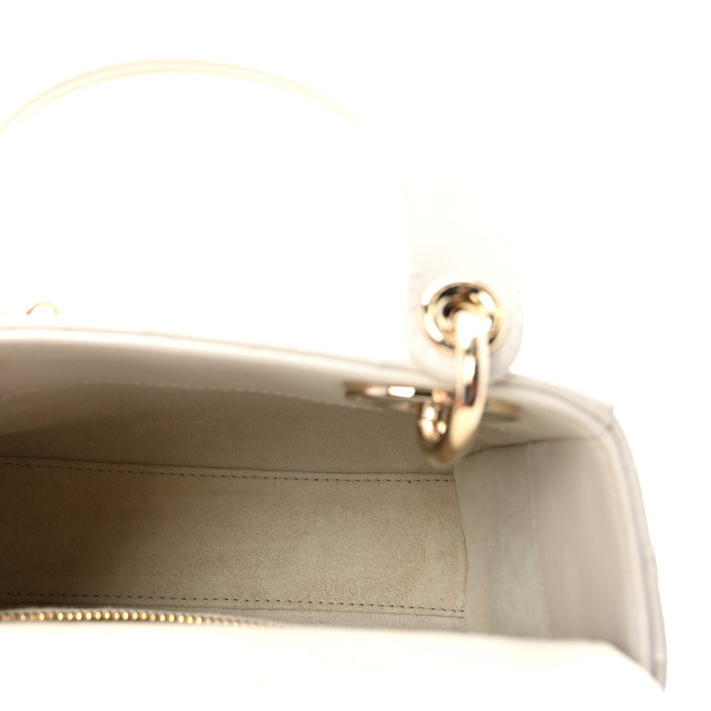 Lambskin Cannage Mini Lady Dior Latte wholesalehk.shop