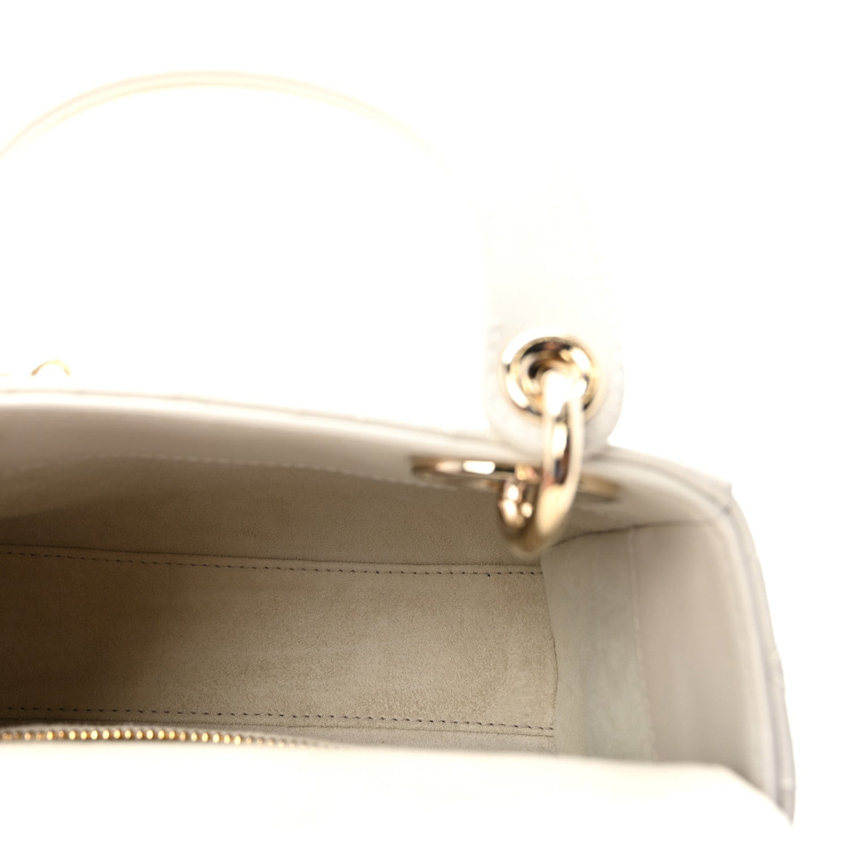 Lambskin Cannage Mini Lady Dior Latte wholesalehk.shop