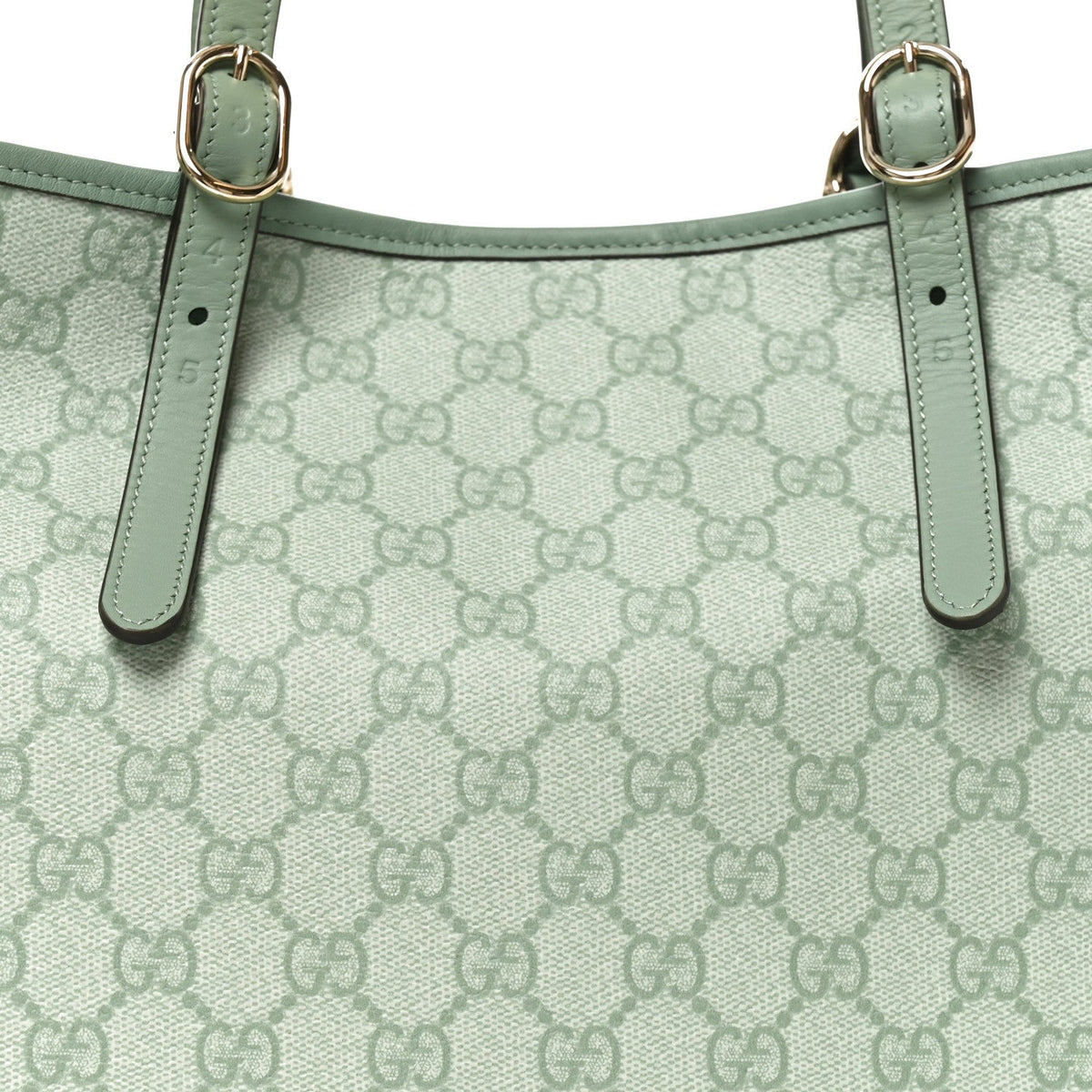 GG Supreme Monogram Emblem Large Tote Bag Sage Green wholesalehk.shop