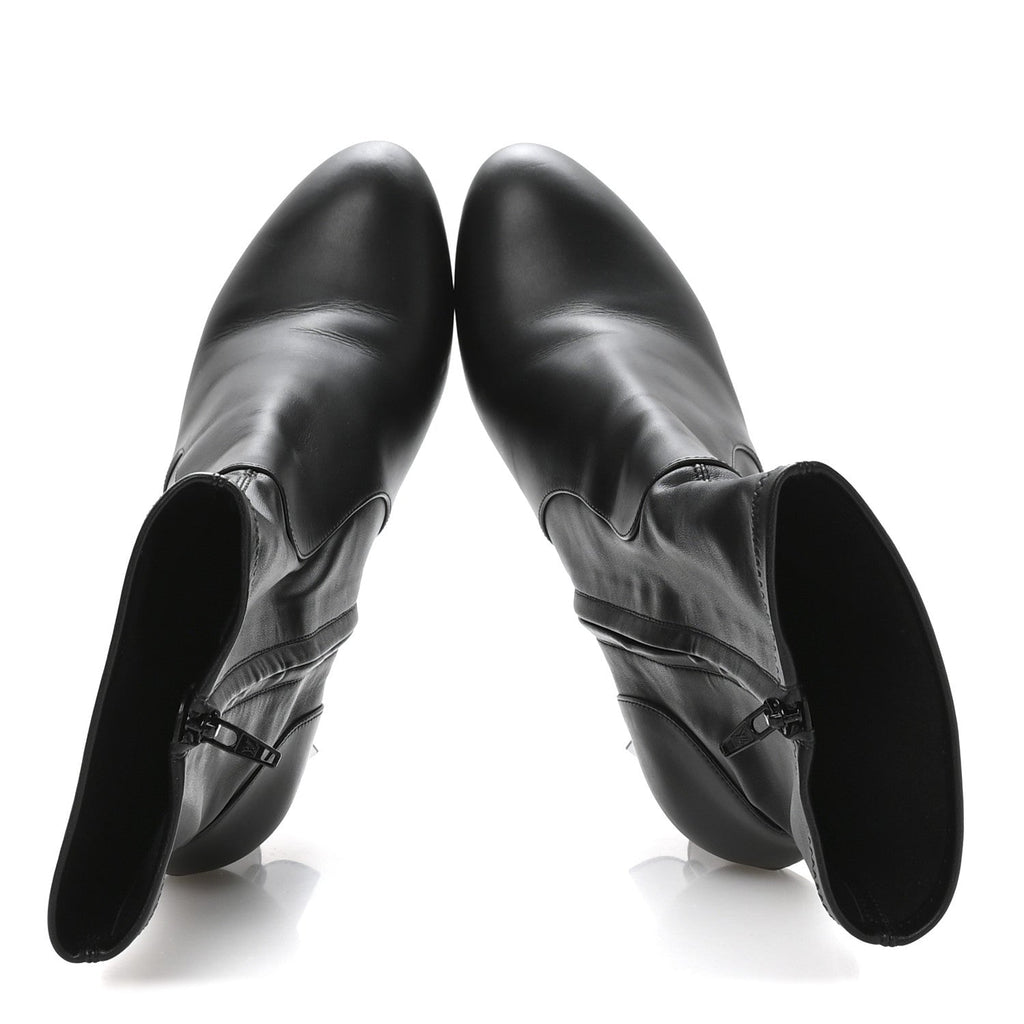 Calfskin Uniformes Silhouette Ankle Boots 39 Black £¨ Direct shipment via from wholesalehk.shop