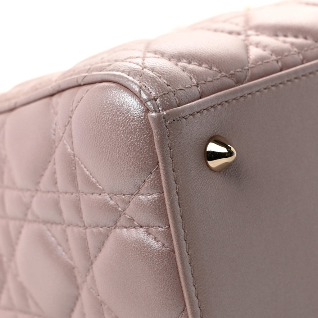 Pearly Lambskin Cannage Medium Lady Dior Lotus wholesalehk.shop