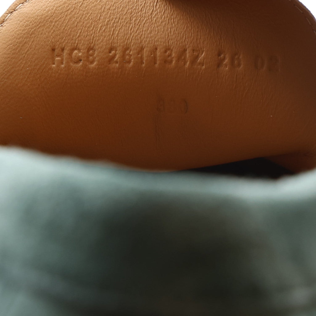 Suede Calfskin Womens Low Loafers 38 Vert Cedre wholesalehk.shop