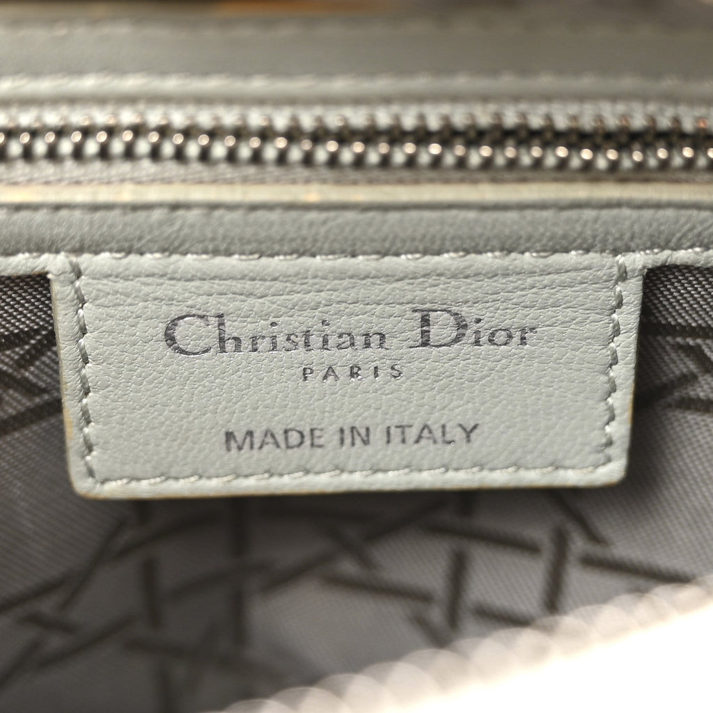Lambskin Cannage Medium Lady Dior Green wholesalehk.shop