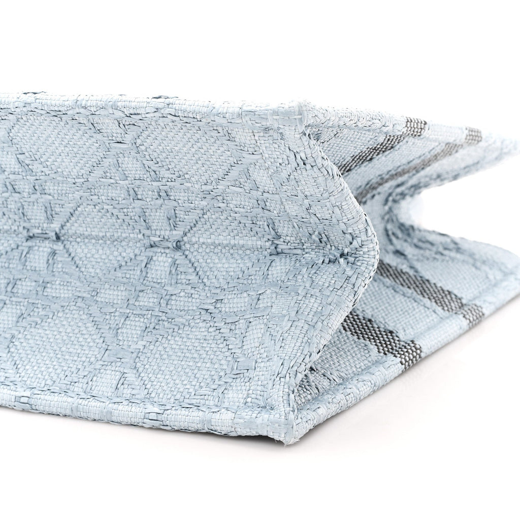 Raffia Cannage Medium Book Tote Blue £¨ Direct shipment via from wholesalehk.shop