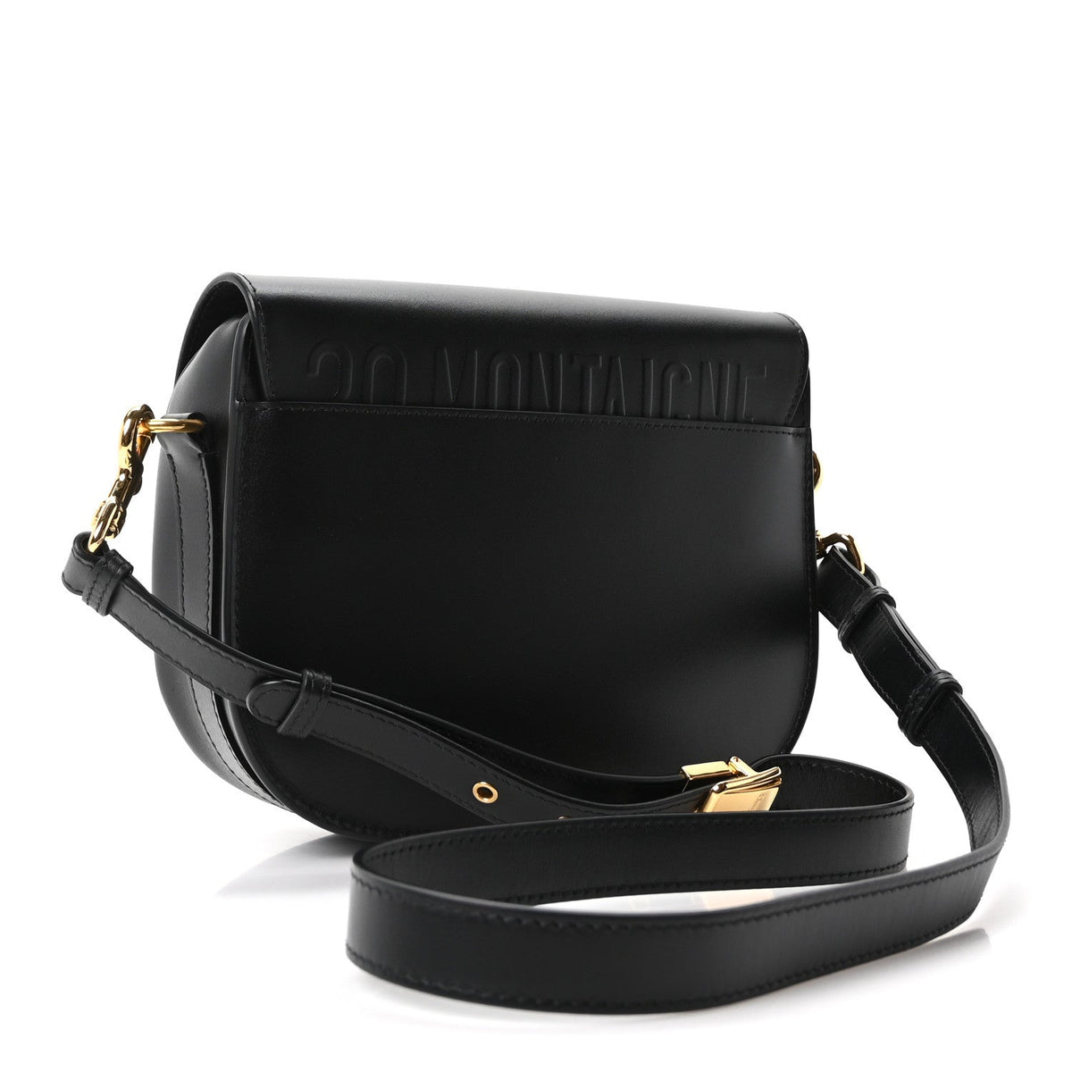 Box Calfskin Medium Bobby Flap Black wholesalehk.shop