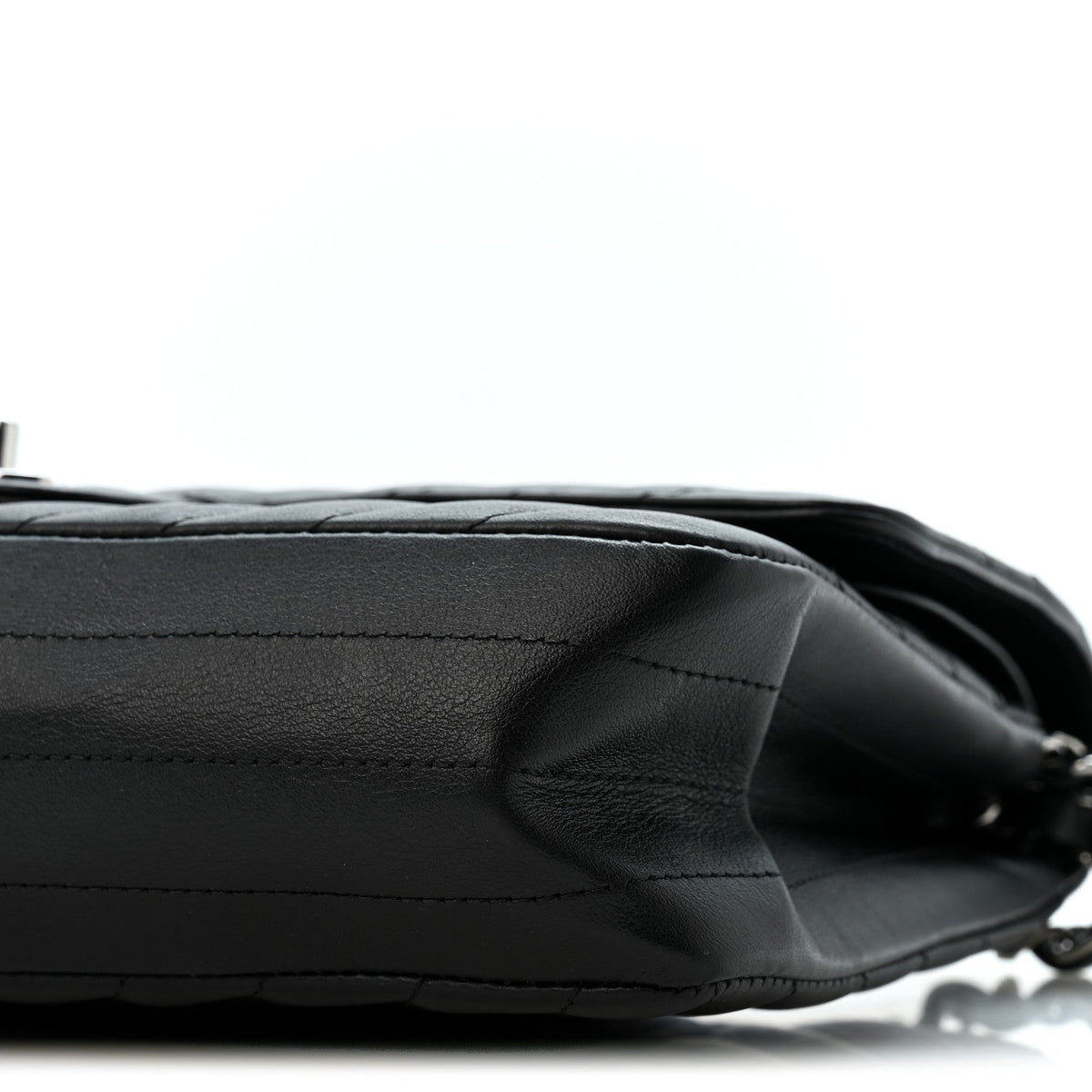 Lambskin Chevron Quilted Medium Double Flap Black wholesalehk.shop