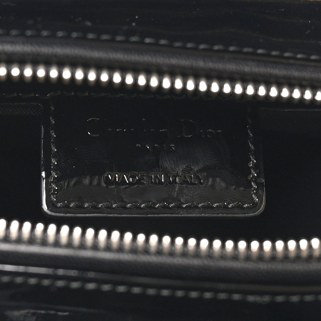 Patent Cannage Medium Lady Dior Black wholesalehk.shop
