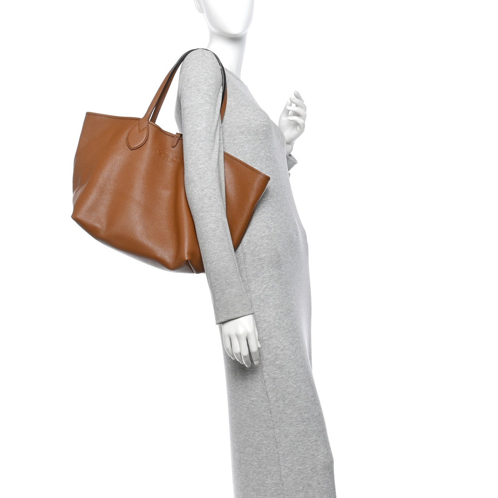 Grained Calfskin Monogram Large Totissima Reversible Tote Brown wholesalehk.shop