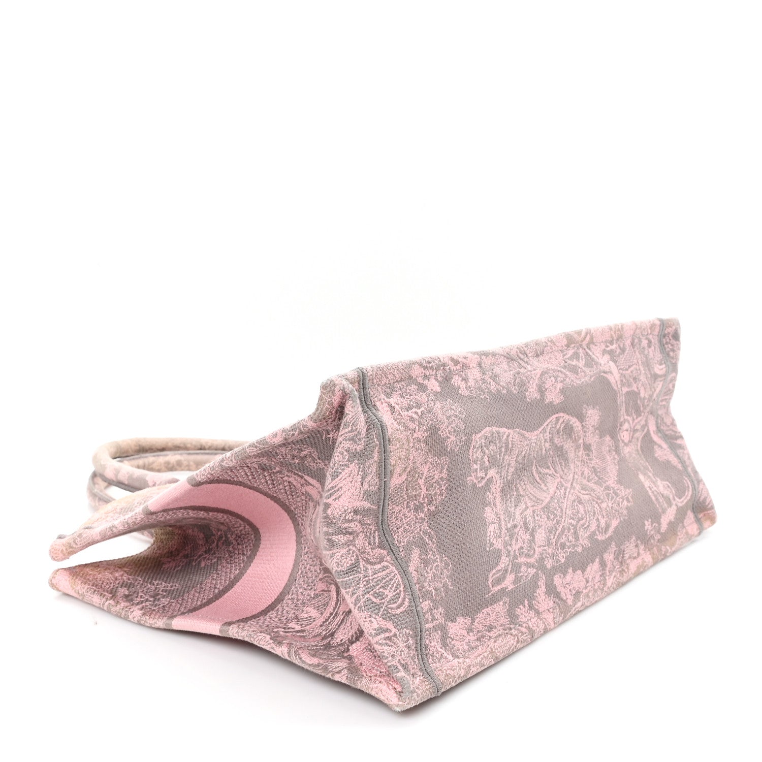 Canvas Embroidered Medium Dioriviera Toile De Jouy Book Tote Pink Grey £¨ Direct shipment via from wholesalehk.shop