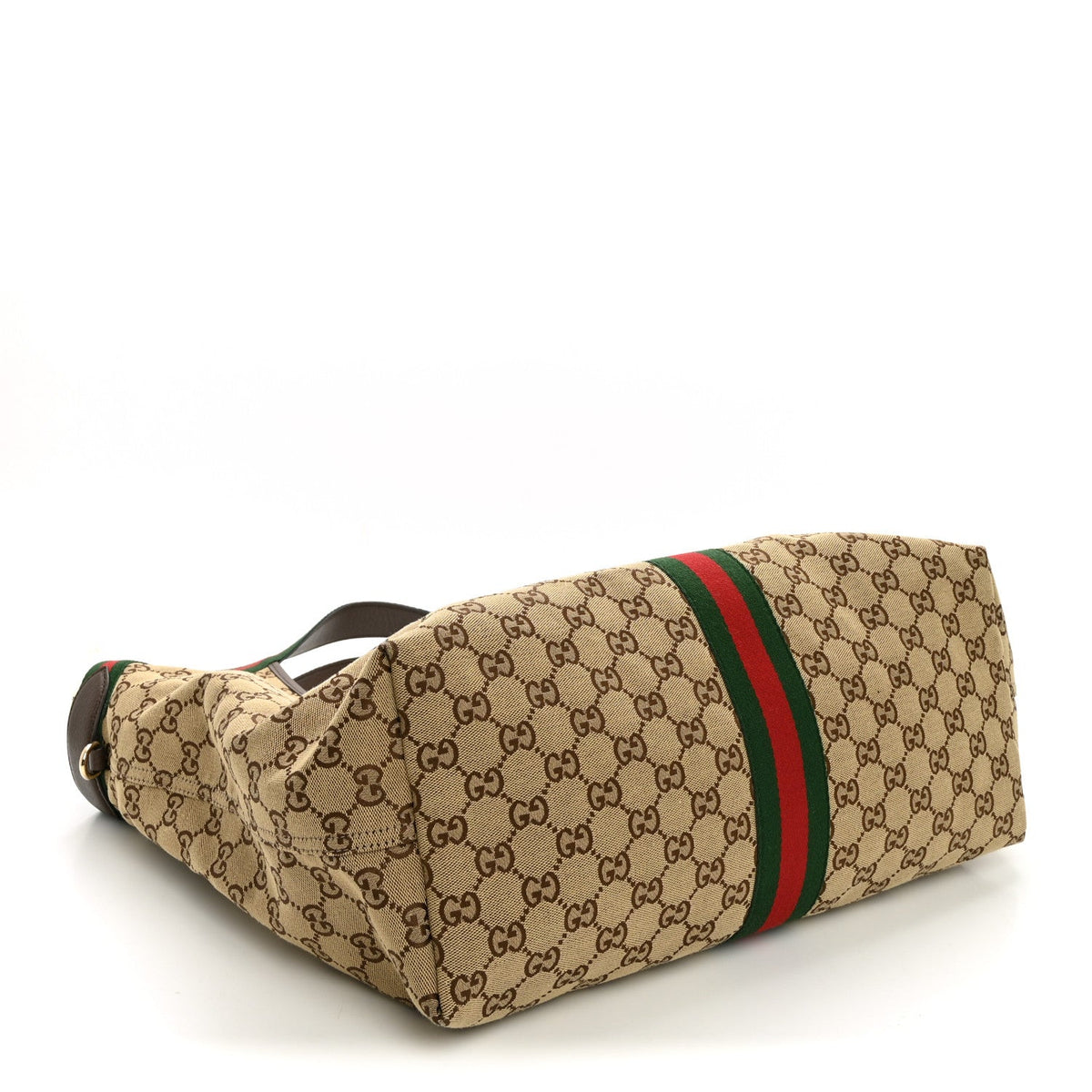 GG Monogram Web Large Giglio Tote Beige Brown wholesalehk.shop