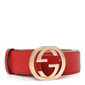 Guccissima Signature Interlocking G 37mm Belt 105 42 Hibiscus Red £¨ Direct shipment via from wholesalehk.shop