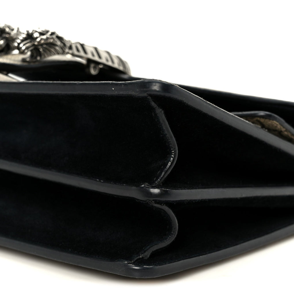 GG Supreme Monogram Small Dionysus Shoulder Bag Black wholesalehk.shop