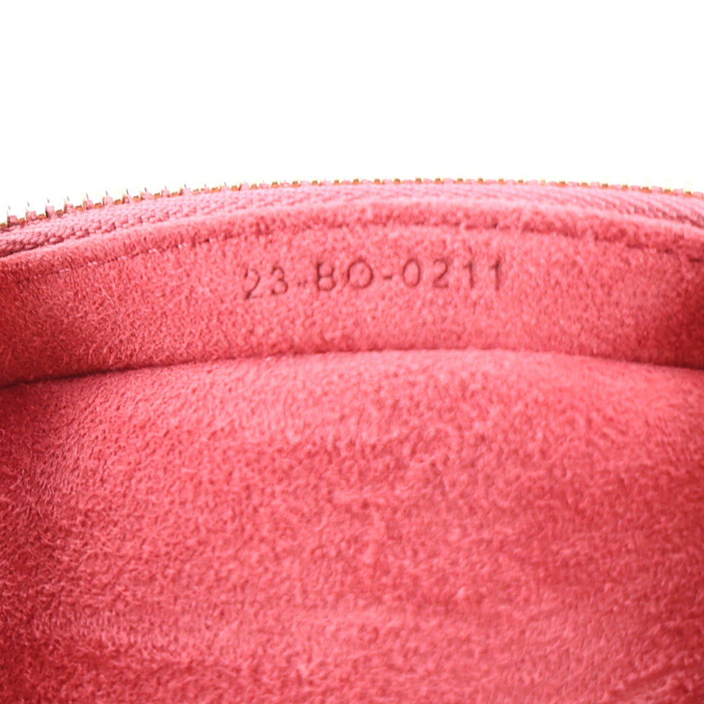 Lambskin Cannage Micro Vanity Case Strawberry Pink wholesalehk.shop