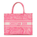 Canvas Embroidered Medium Dioriviera Toile De Jouy Book Tote Fluorescent Pink £¨ Direct shipment via from wholesalehk.shop