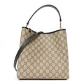 GG Supreme Monogram Medium Emblem Bucket Bag Beige Dark Brown Black wholesalehk.shop