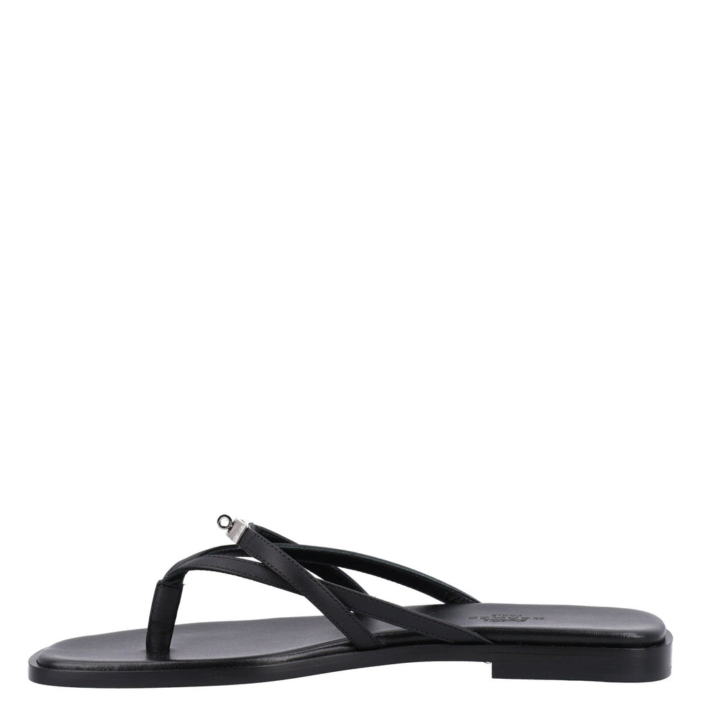 Calfskin Miss Sandals 37 Black wholesalehk.shop