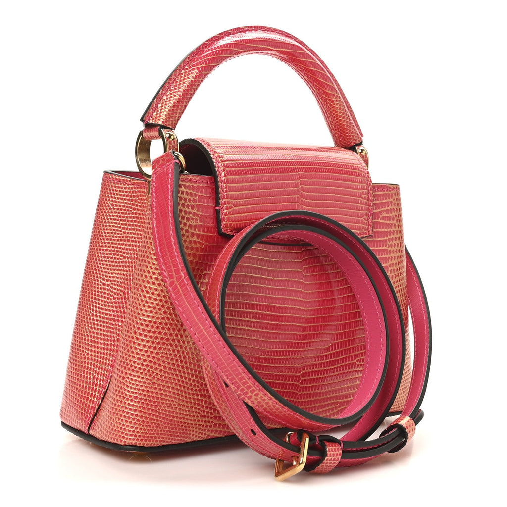 Metallic Lizard Capucines Mini Fuchsia Gold £¨ Direct shipment via from wholesalehk.shop