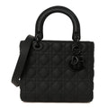 Ultra Matte Calfskin Cannage Medium Lady Dior Black wholesalehk.shop