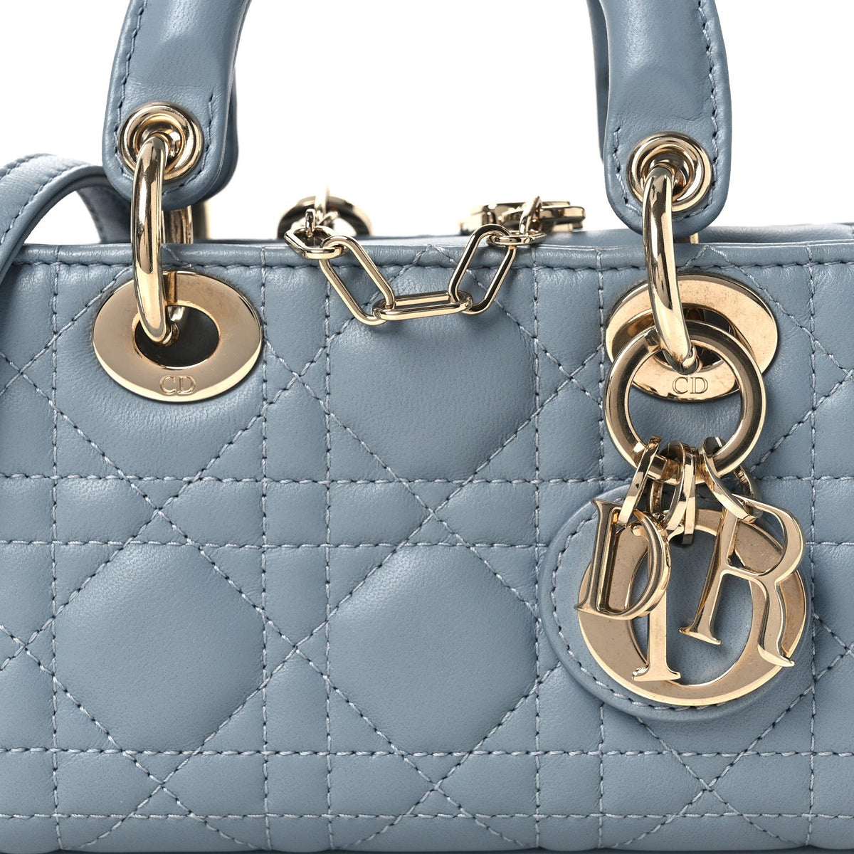 Lambskin Cannage Micro Lady D-Joy Cloud Blue wholesalehk.shop
