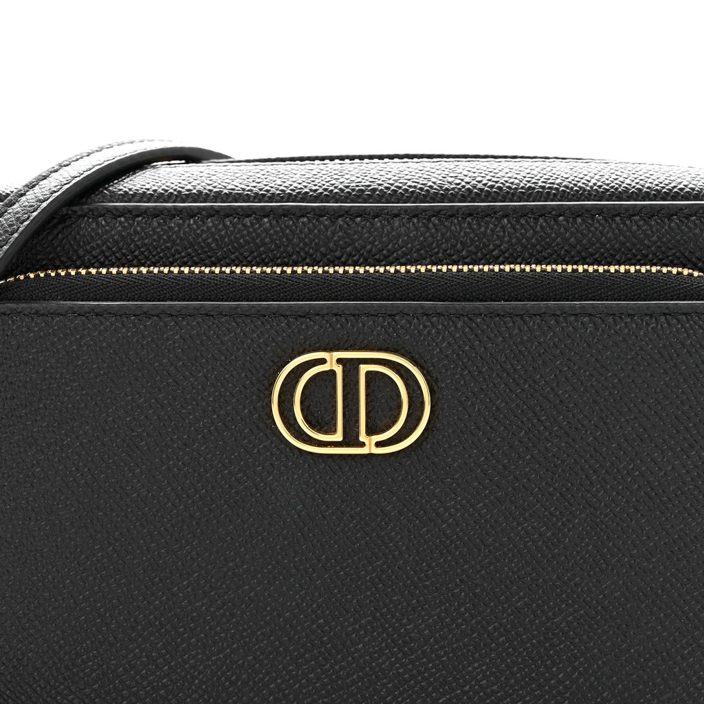 Grained Calfskin Caro Double Pouch Black wholesalehk.shop
