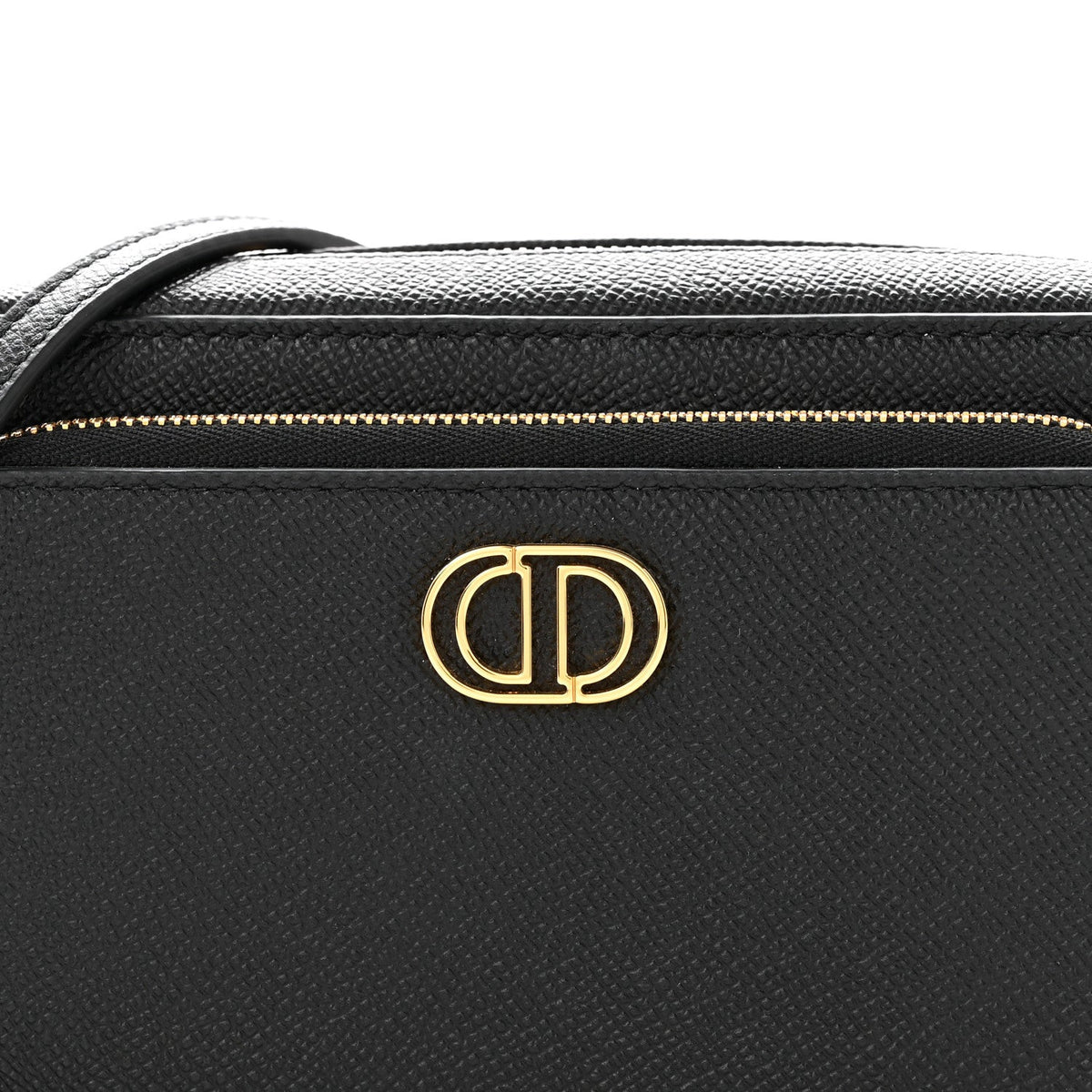 Grained Calfskin Caro Double Pouch Black wholesalehk.shop