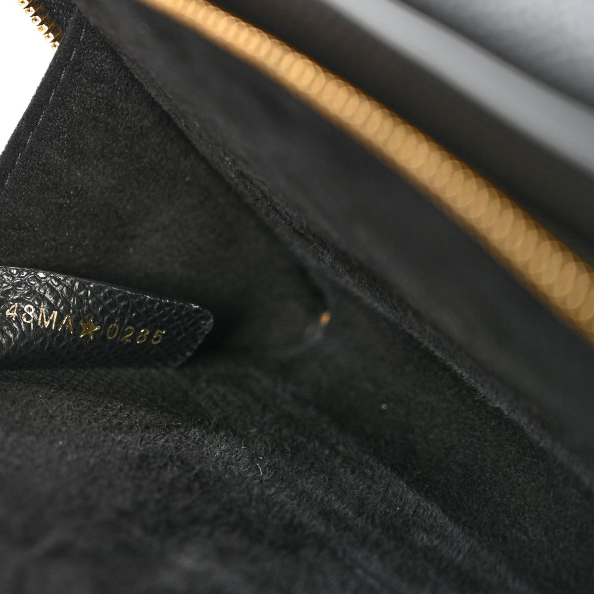 Grained Calfskin Caro Double Pouch Black wholesalehk.shop