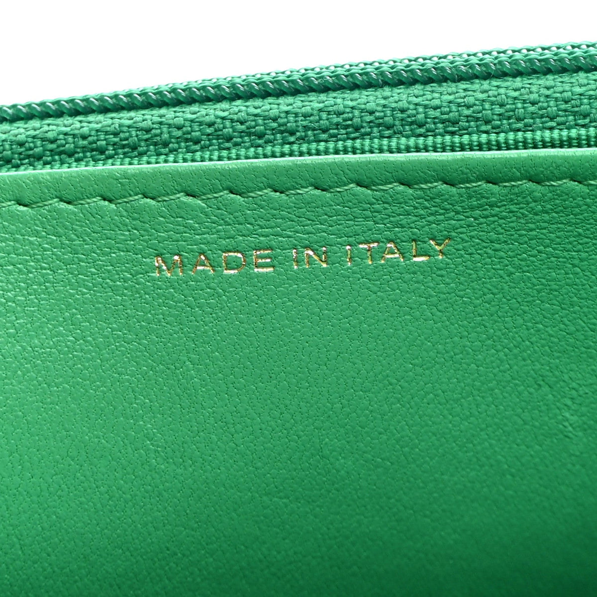 Lambskin Quilted Wallet On Chain WOC Green wholesalehk.shop