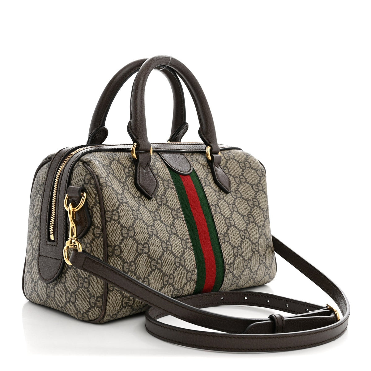 GG Supreme Monogram Web Small Ophidia Top Handle Bag Beige Ebony wholesalehk.shop
