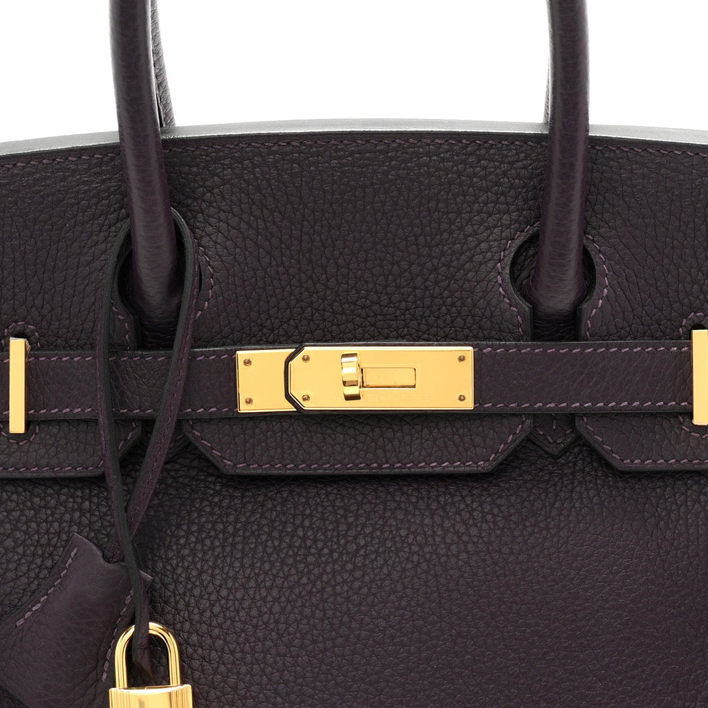 Taurillon Clemence Birkin 30 Raisin £¨ Direct shipment via from wholesalehk.shop