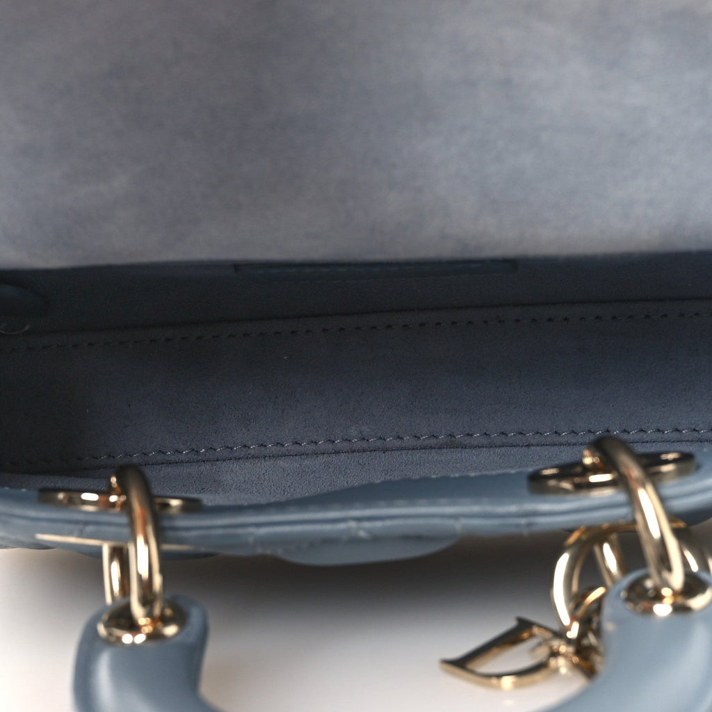 Lambskin Cannage Micro Lady D-Joy Cloud Blue wholesalehk.shop
