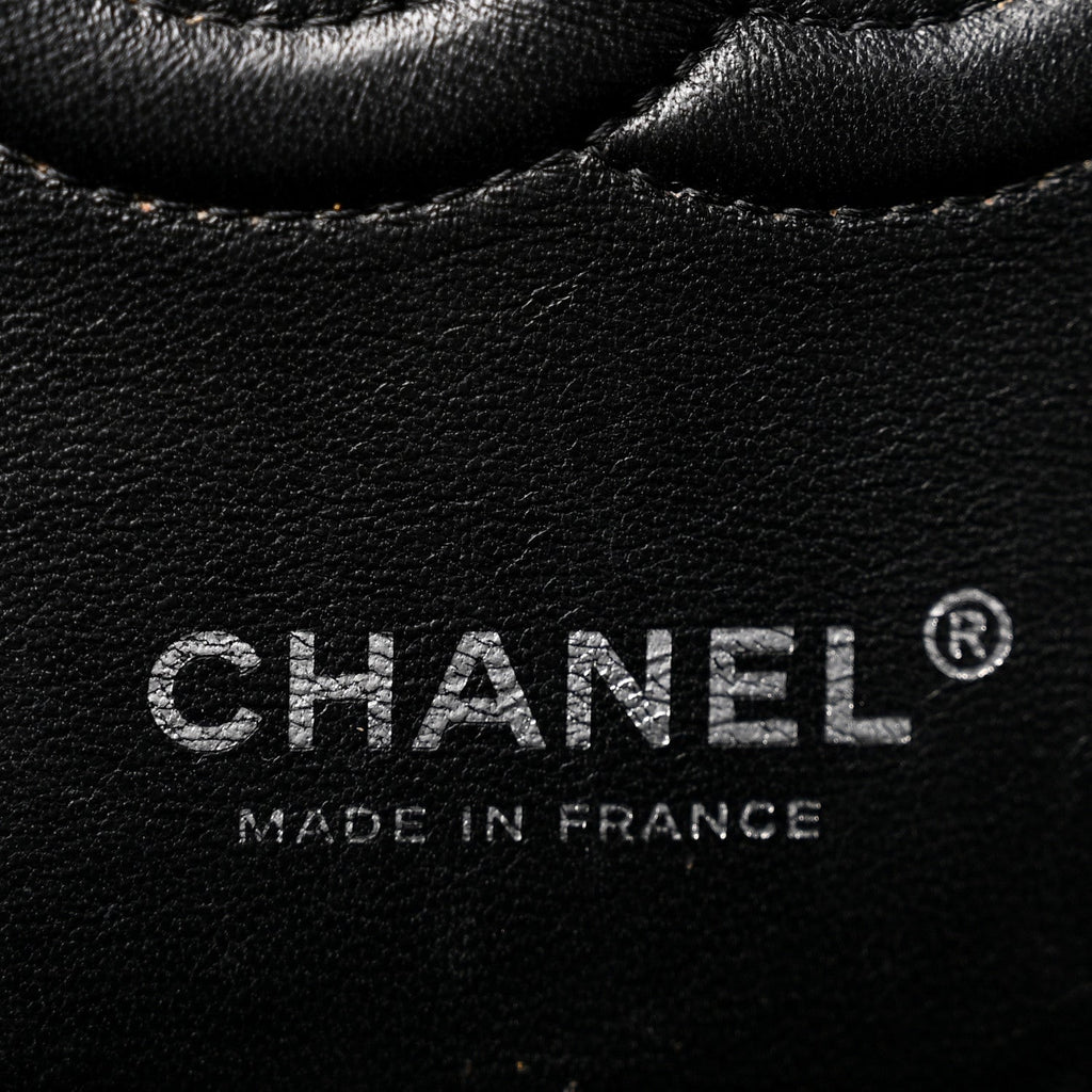Lambskin Chevron Quilted Medium Double Flap Black wholesalehk.shop