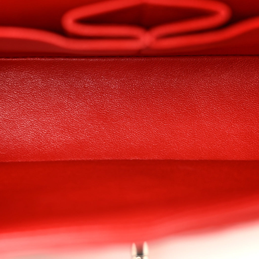 Lambskin Quilted Medium Double Flap Red wholesalehk.shop