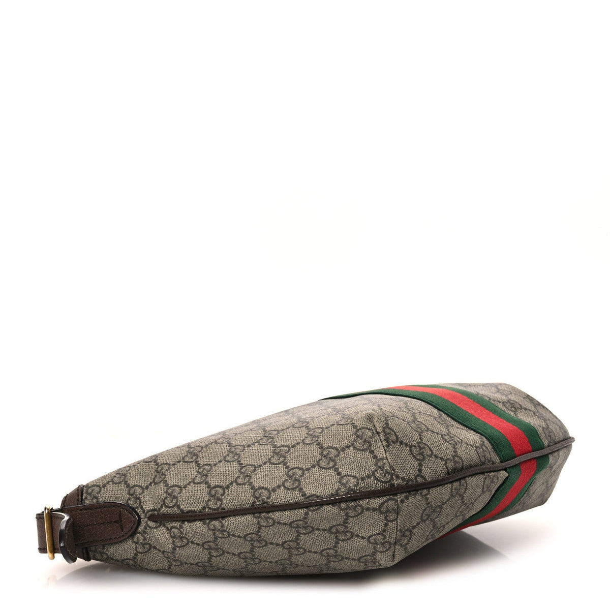 GG Supreme Monogram Web Small Ophidia Half Moon Hobo Brown wholesalehk.shop
