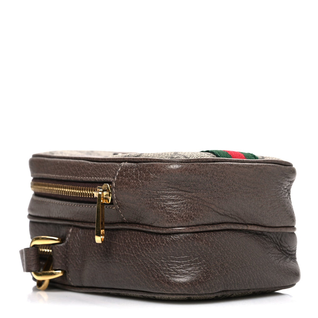 GG Supreme Monogram Web Mini Ophidia Double Zip Crossbody Bag Beige New Acero wholesalehk.shop