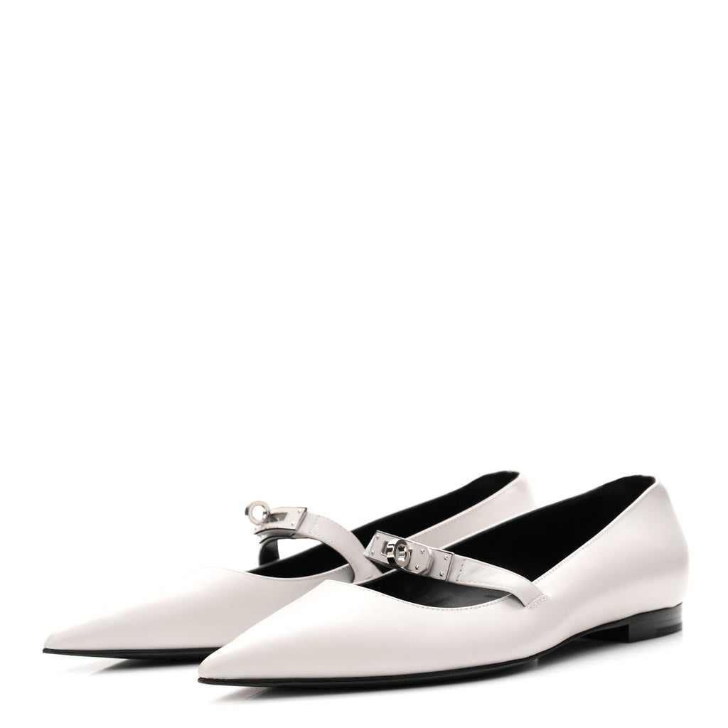 Calfskin Kelly Ballet Flat 38 Gris Clair wholesalehk.shop