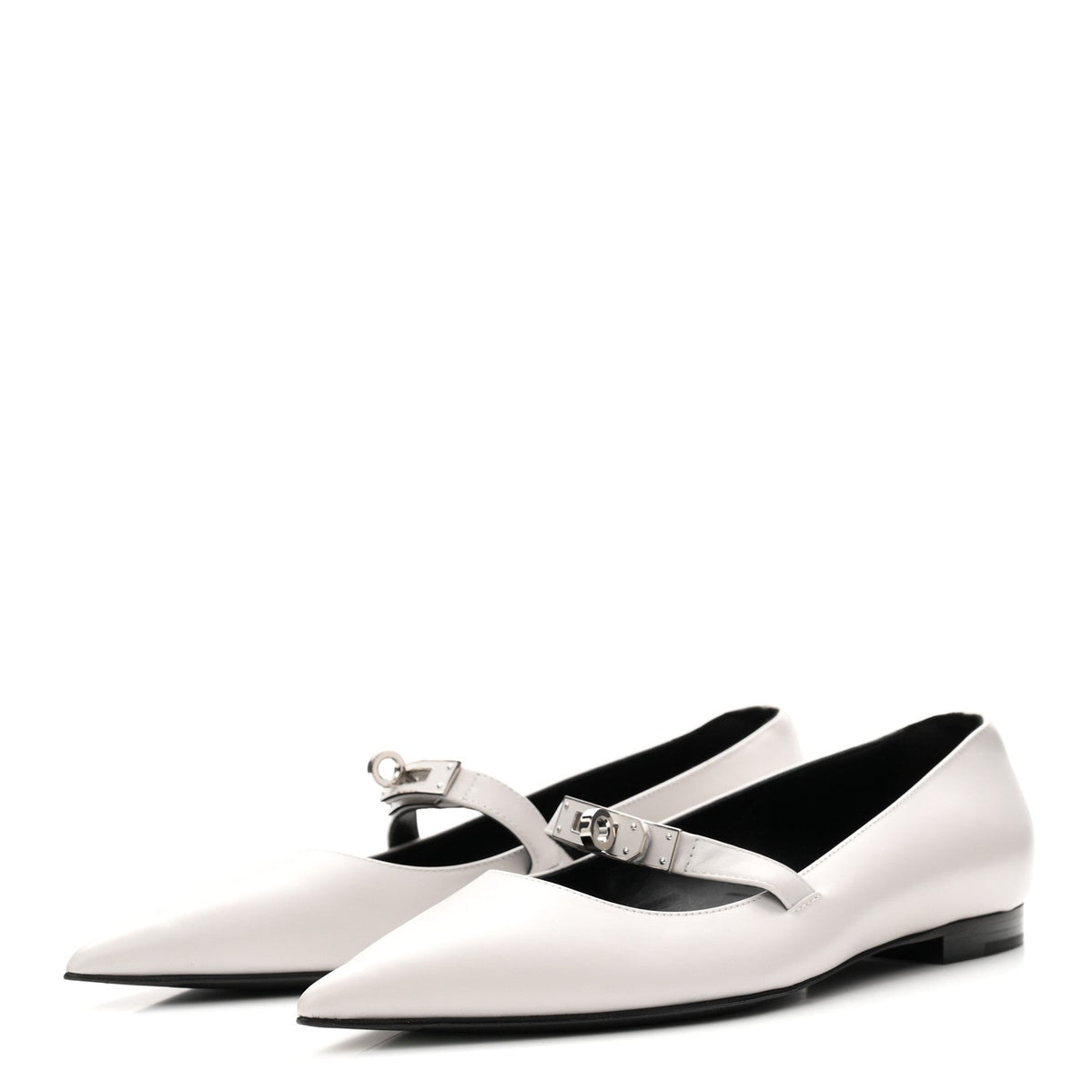 Calfskin Kelly Ballet Flat 38 Gris Clair wholesalehk.shop