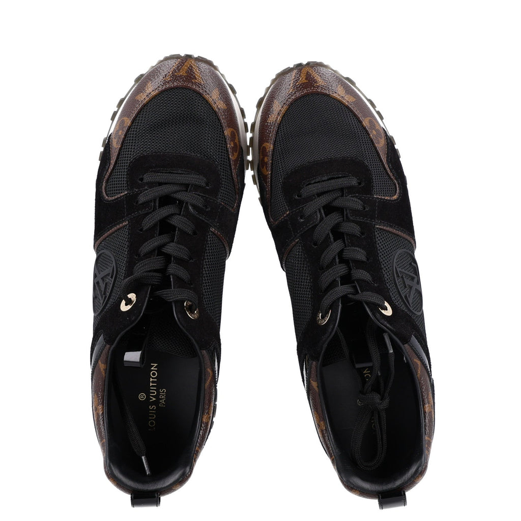 Suede Monogram Run Away Sneakers 38.5 Black £¨ Direct shipment via from wholesalehk.shop
