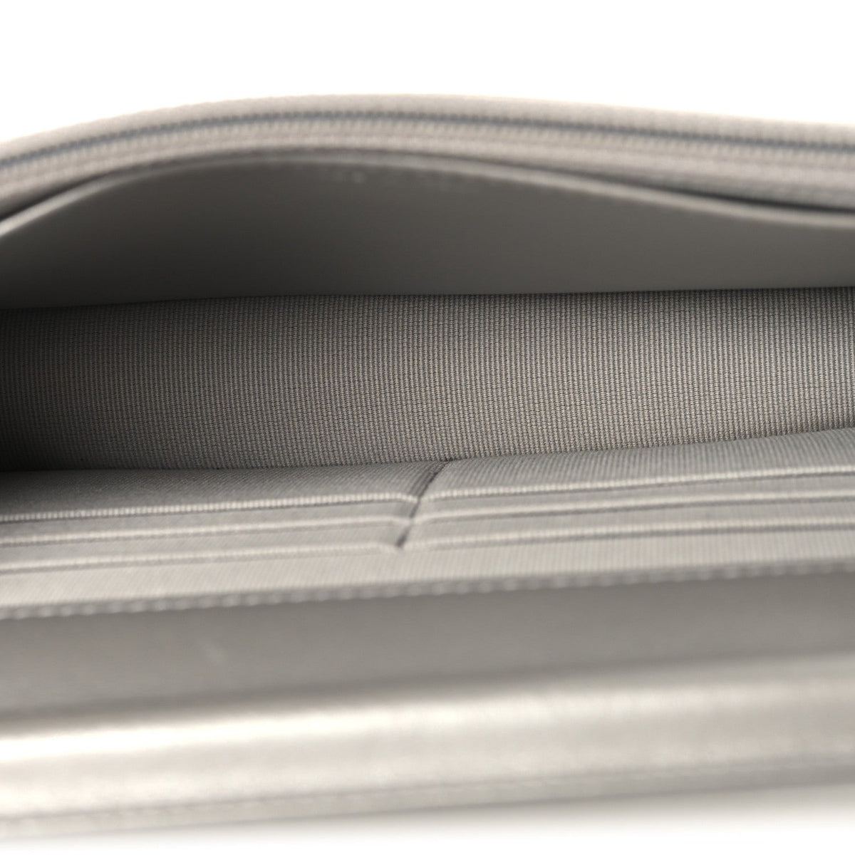 Metallic Crumpled Calfskin Quilted Flap Charm Wallet On Chain WOC Silver wholesalehk.shop