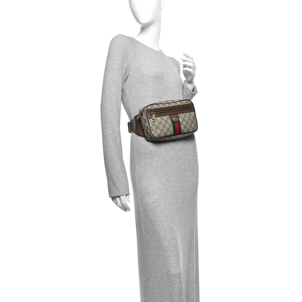 Soft GG Supreme Monogram Medium Ophidia Belt Bag Dark Brown wholesalehk.shop