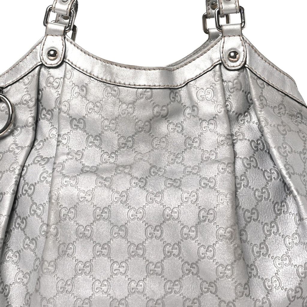 Guccissima Large Sukey Tote Silver £¨ Direct shipment via from wholesalehk.shop