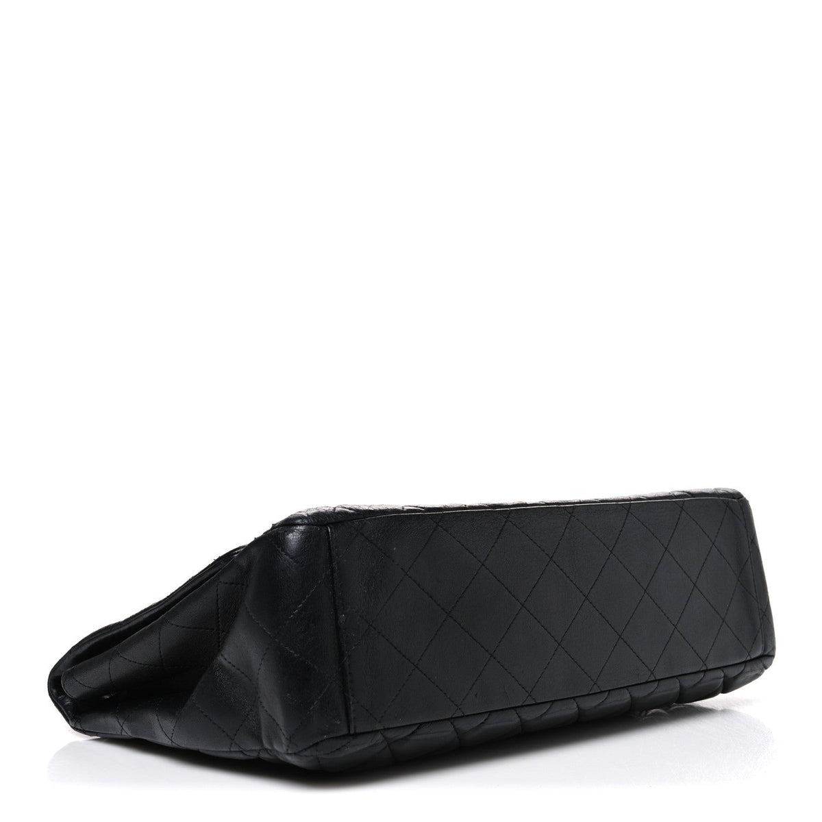 Lambskin Quilted Maxi Double Flap Black wholesalehk.shop