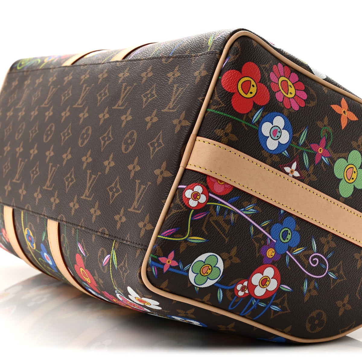 LV X TM Monogram Flowers Keepall Bandouliere 45 wholesalehk.shop