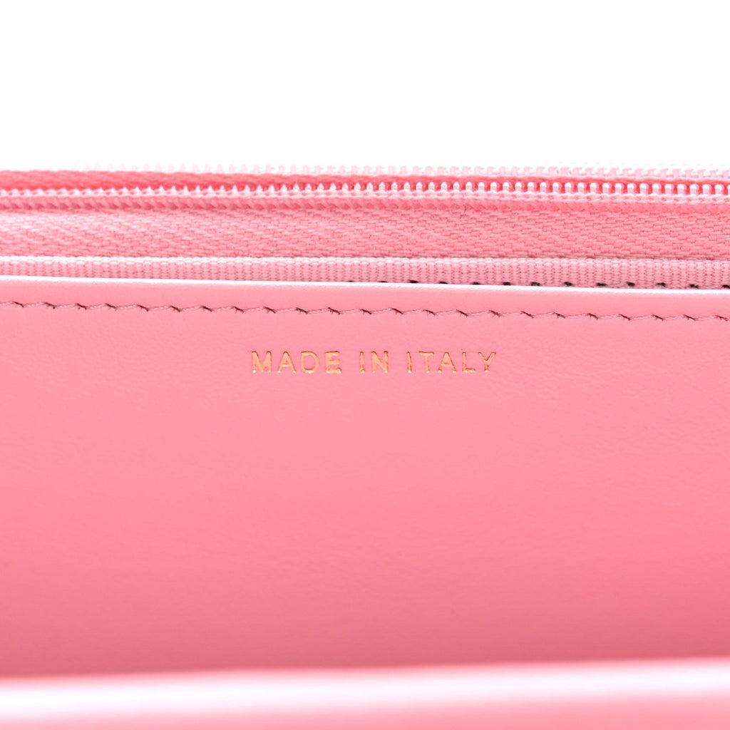 Caviar Quilted Multi Chain Wallet On Chain WOC Light Pink wholesalehk.shop