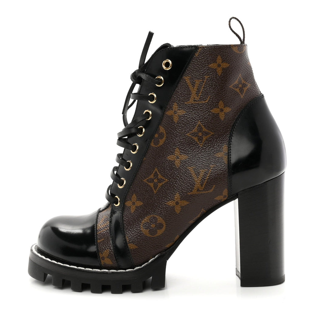 Patent Calfskin Monogram Star Trail Ankle Boots 39 Black £¨ Direct shipment via from wholesalehk.shop