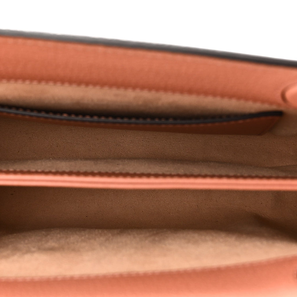 Monogram Textured Dollar Calfskin Small Ophidia Chain Shoulder Bag Cloche Rose Pink wholesalehk.shop