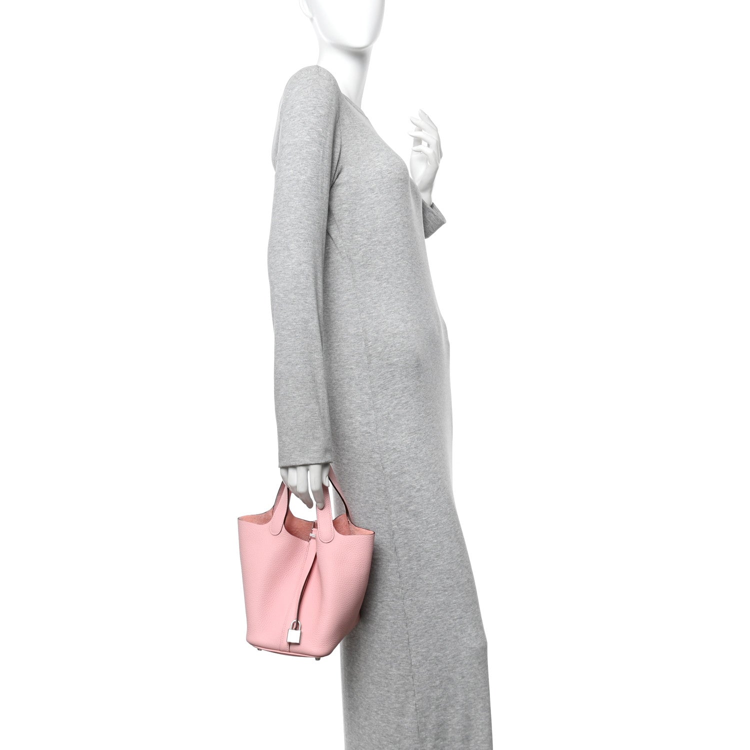 Taurillon Clemence Picotin Lock 18 PM Rose Sakura £¨ Direct shipment via from wholesalehk.shop