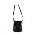 Crinkled Calfskin Macrocannage Medium D-Motion Bag Black wholesalehk.shop