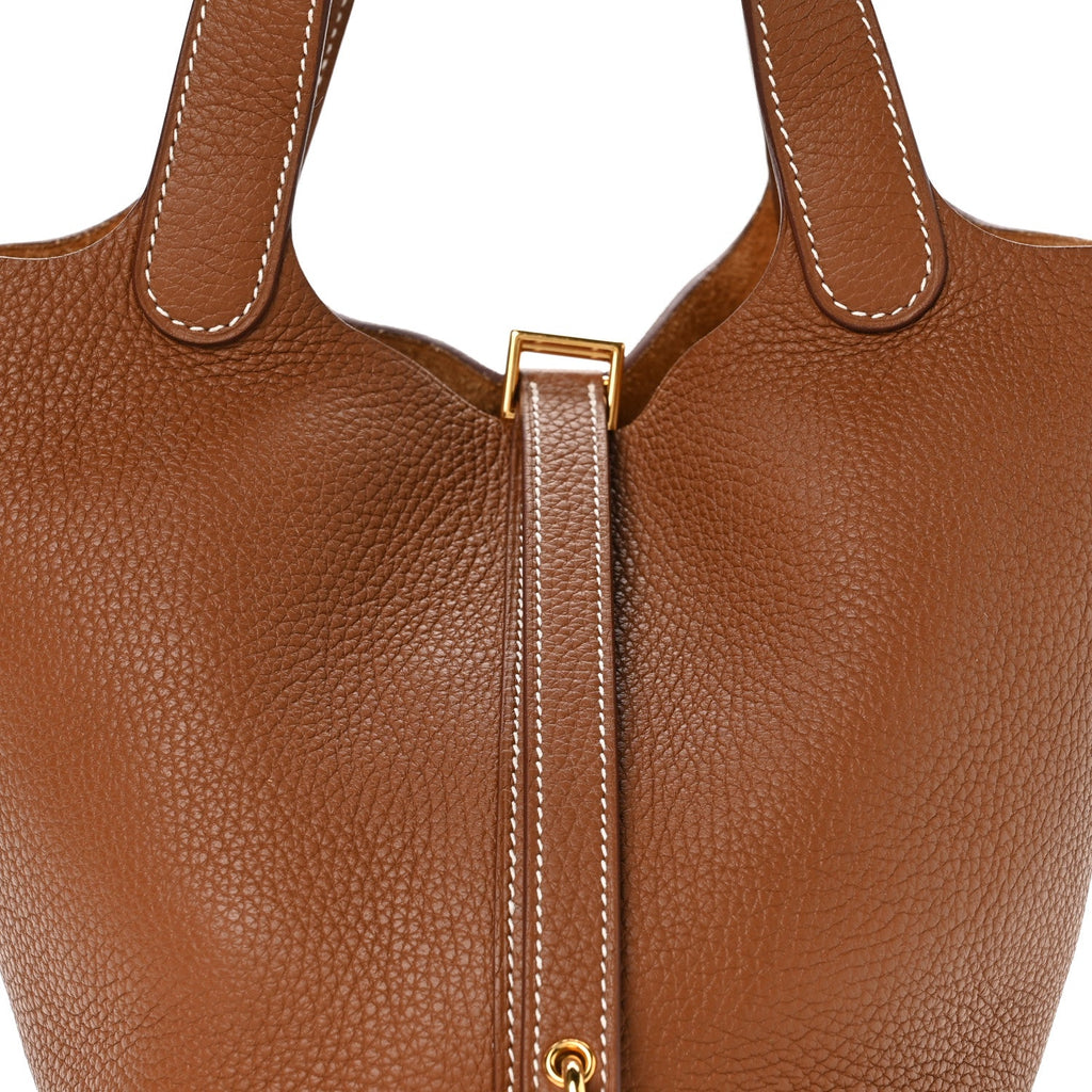 Taurillon Clemence Picotin Lock 18 PM Gold £¨ Direct shipment via from wholesalehk.shop