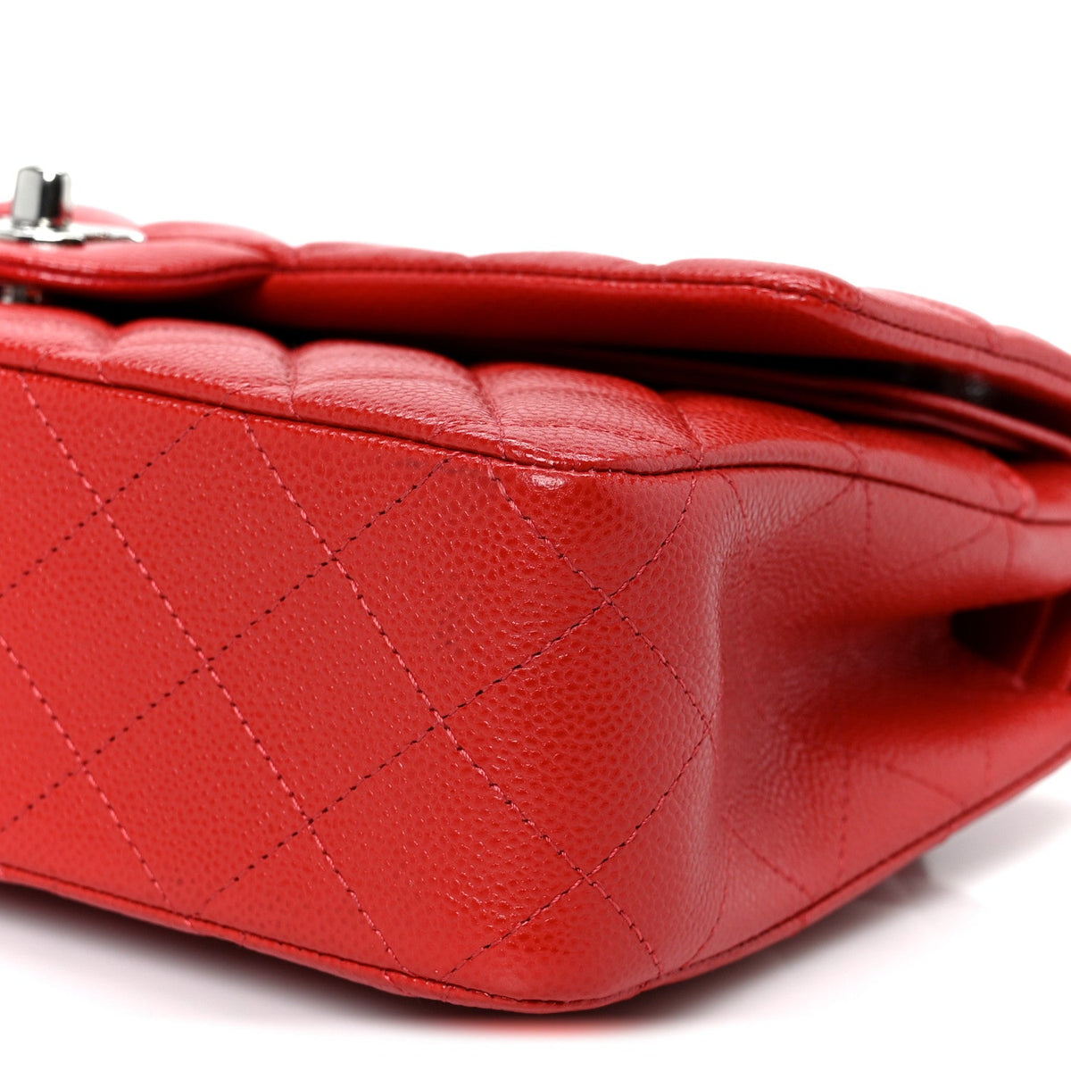 Caviar Quilted Medium Double Flap Red wholesalehk.shop